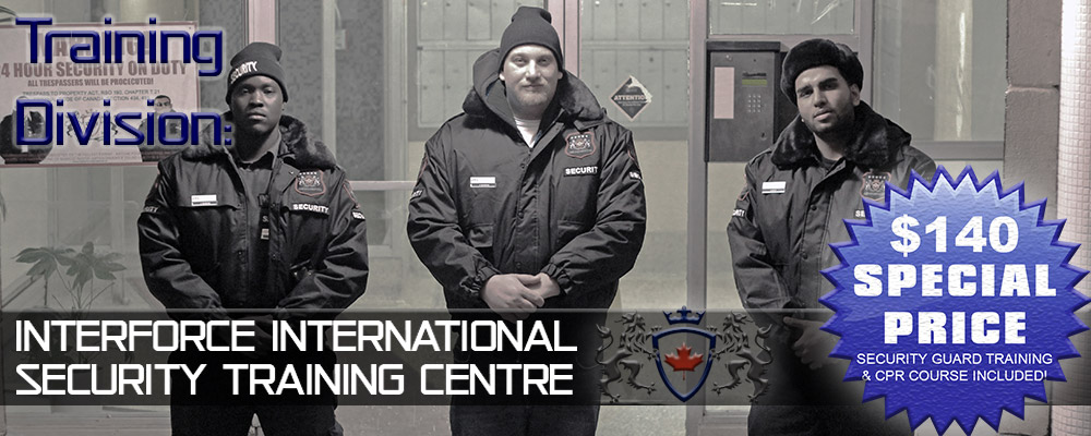 Security guard training and first aid / CPR training courses in the Toronto area: Promotional pricing in effect!