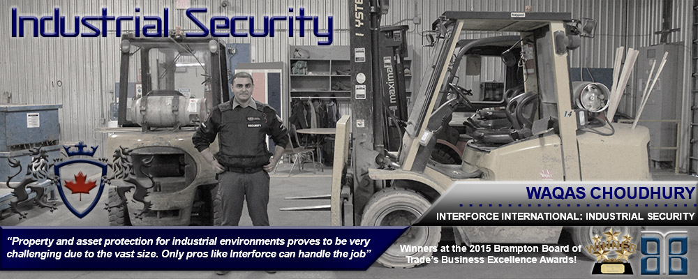 Industrial security guard services for warehouses, truck yards, distribution centres, production facilities, manufacturing facilities, assembly plants serving the greater Toronto area
