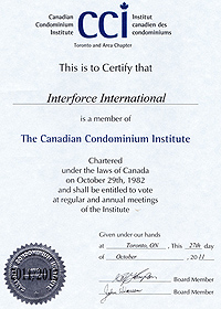 Approved service vendor at Canadian Condominium Institute: